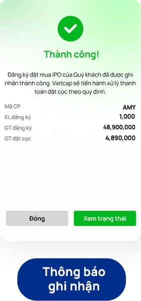 Thông báo ghi nhận