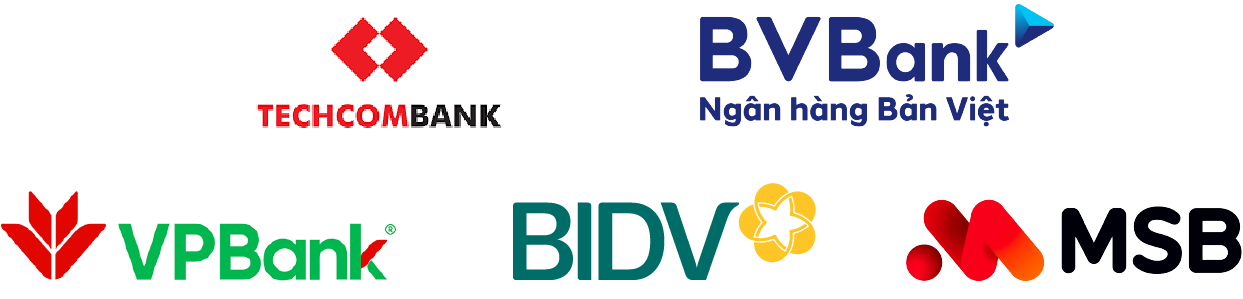 Techcombank, VPBank, BVBank, Vietinbank, MSB